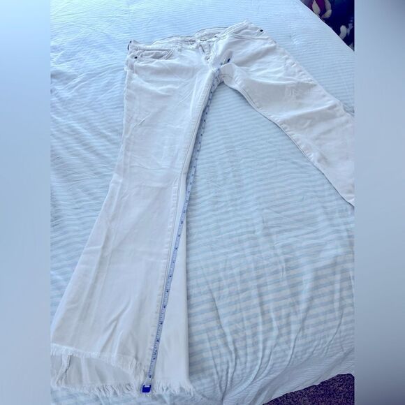 CURRENT/ELLIOTT FLARED FLIP FLOP JEAN IN SNOW CONE WHITE! Size 26 - Picture 8 of 11